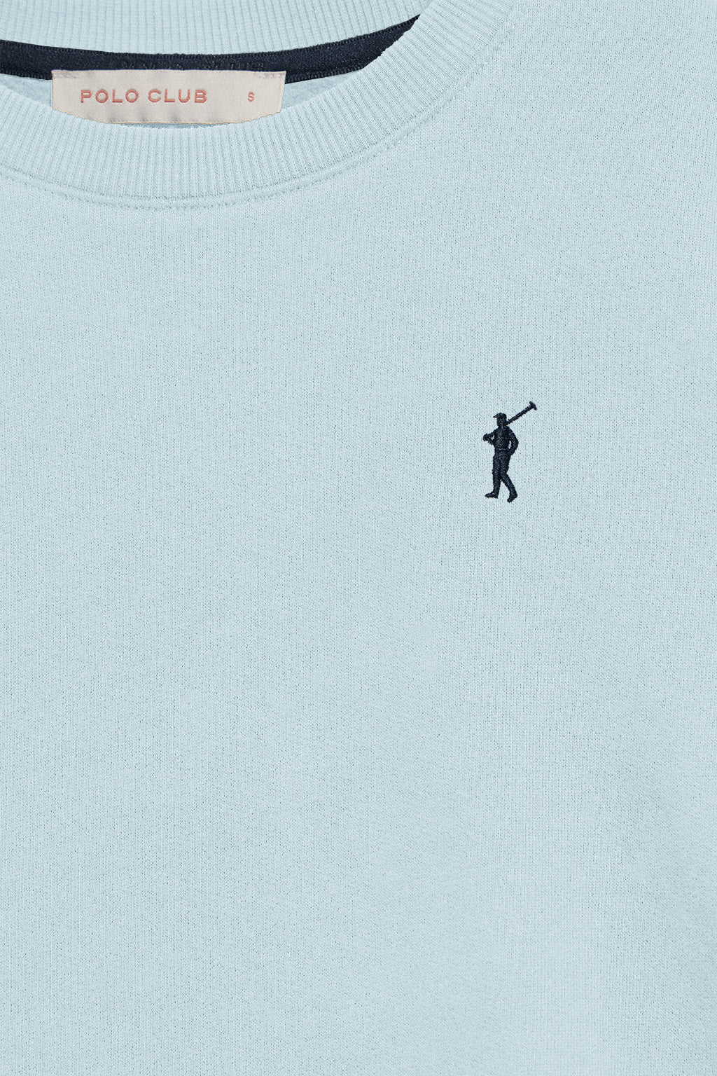 Light-blue round-neck sweatshirt with Rigby Go embroidered logo - Image 7