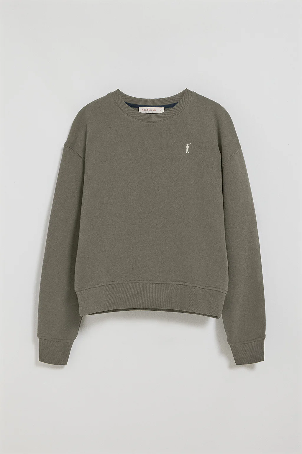 Green round-neck sweatshirt with Rigby Go embroidered logo - Image 8