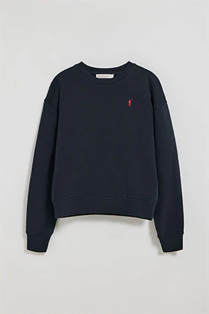Navy-blue round-neck sweatshirt with Rigby Go embroidered logo - Image 10