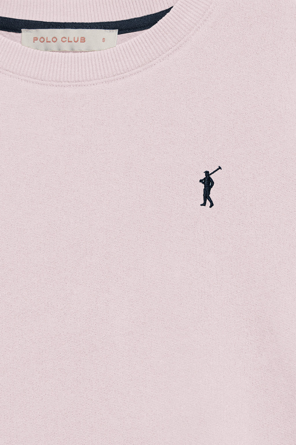Pink round-neck sweatshirt with Rigby Go embroidered logo - Image 7