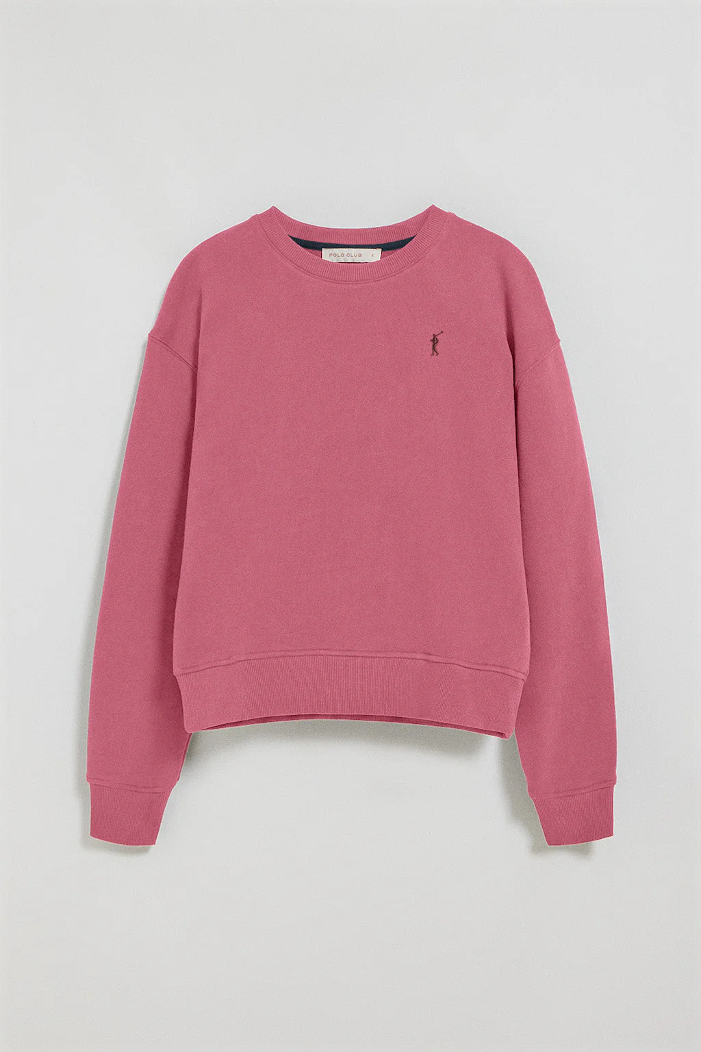 Wine-pink round-neck sweatshirt with Rigby Go embroidered logo - Image 5