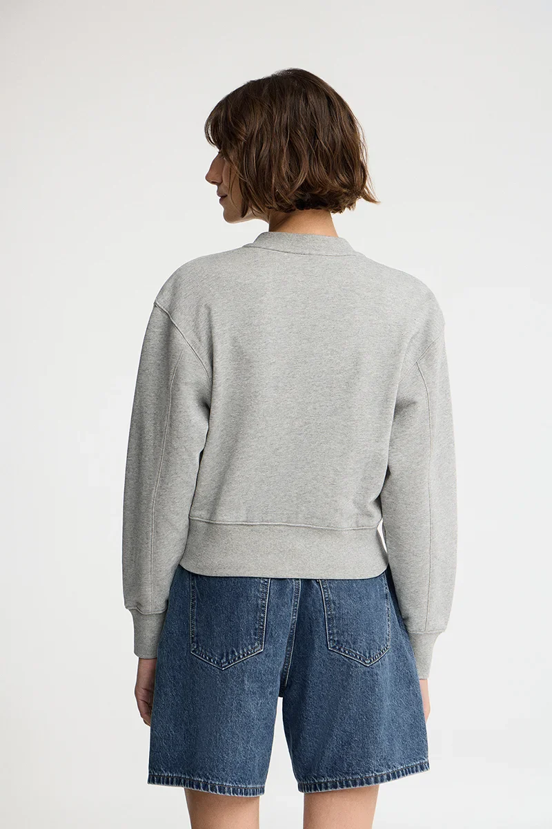 Grey-marl cardigan in sweatshirt fabric with Rigby Go embroidery - Image 5