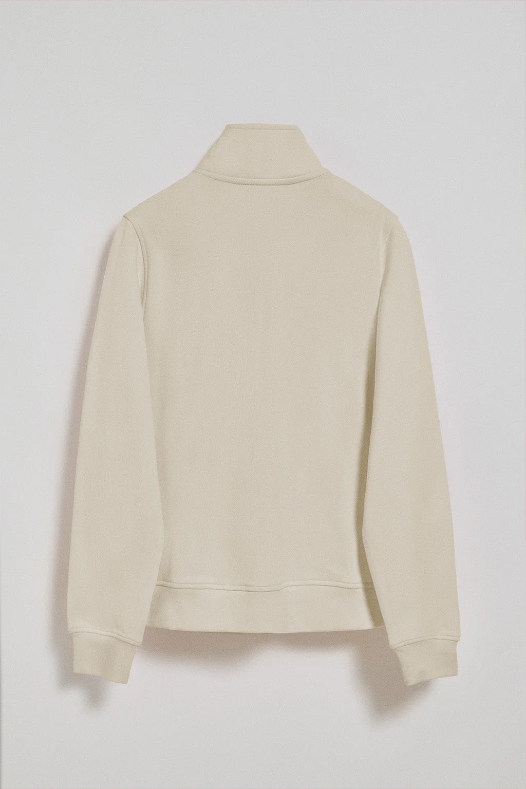 Beige high-neck zip-up sweatshirt with Rigby Go logo - Image 7