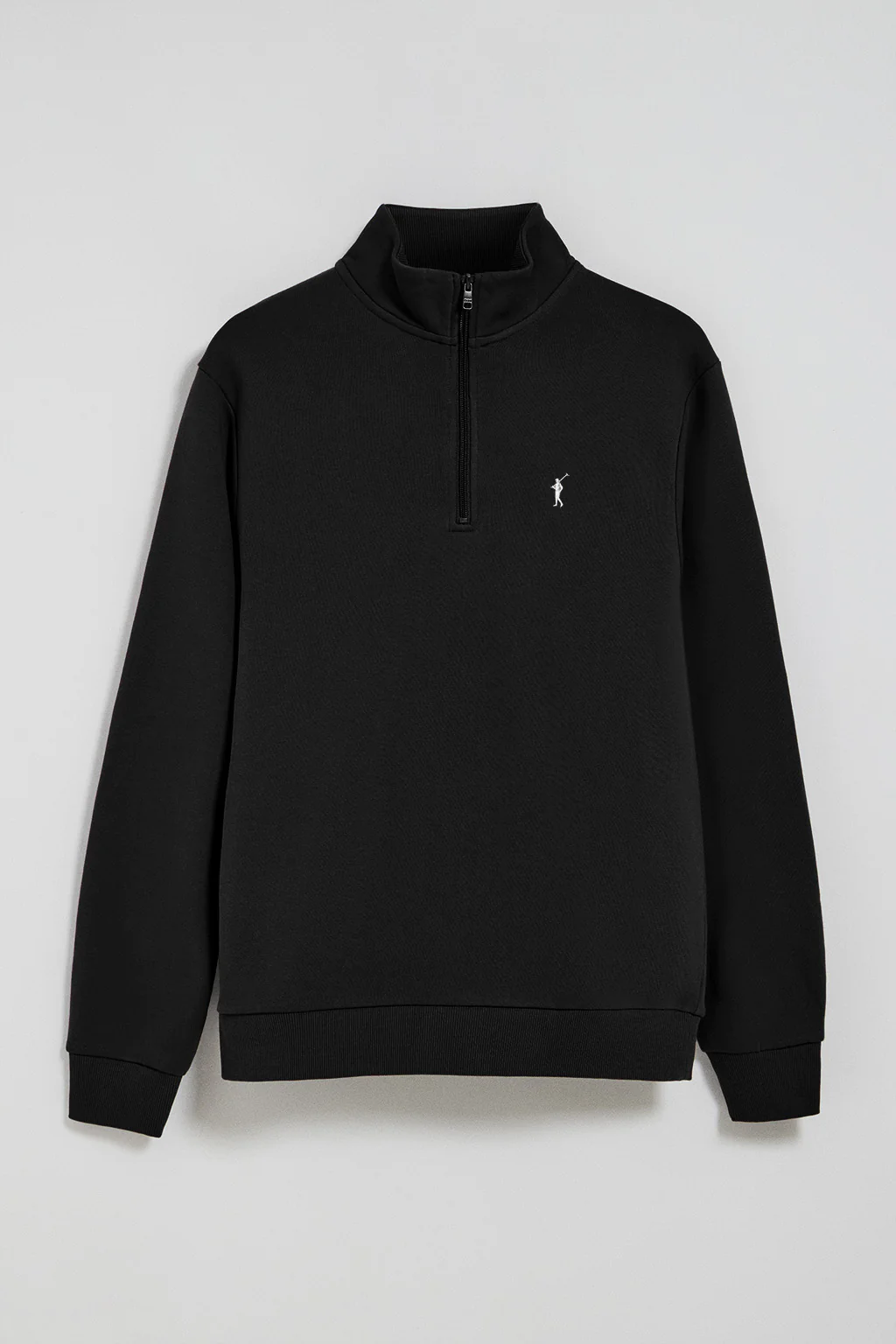 Black half-zip sweatshirt with Rigby Go embroidered logo - Image 5