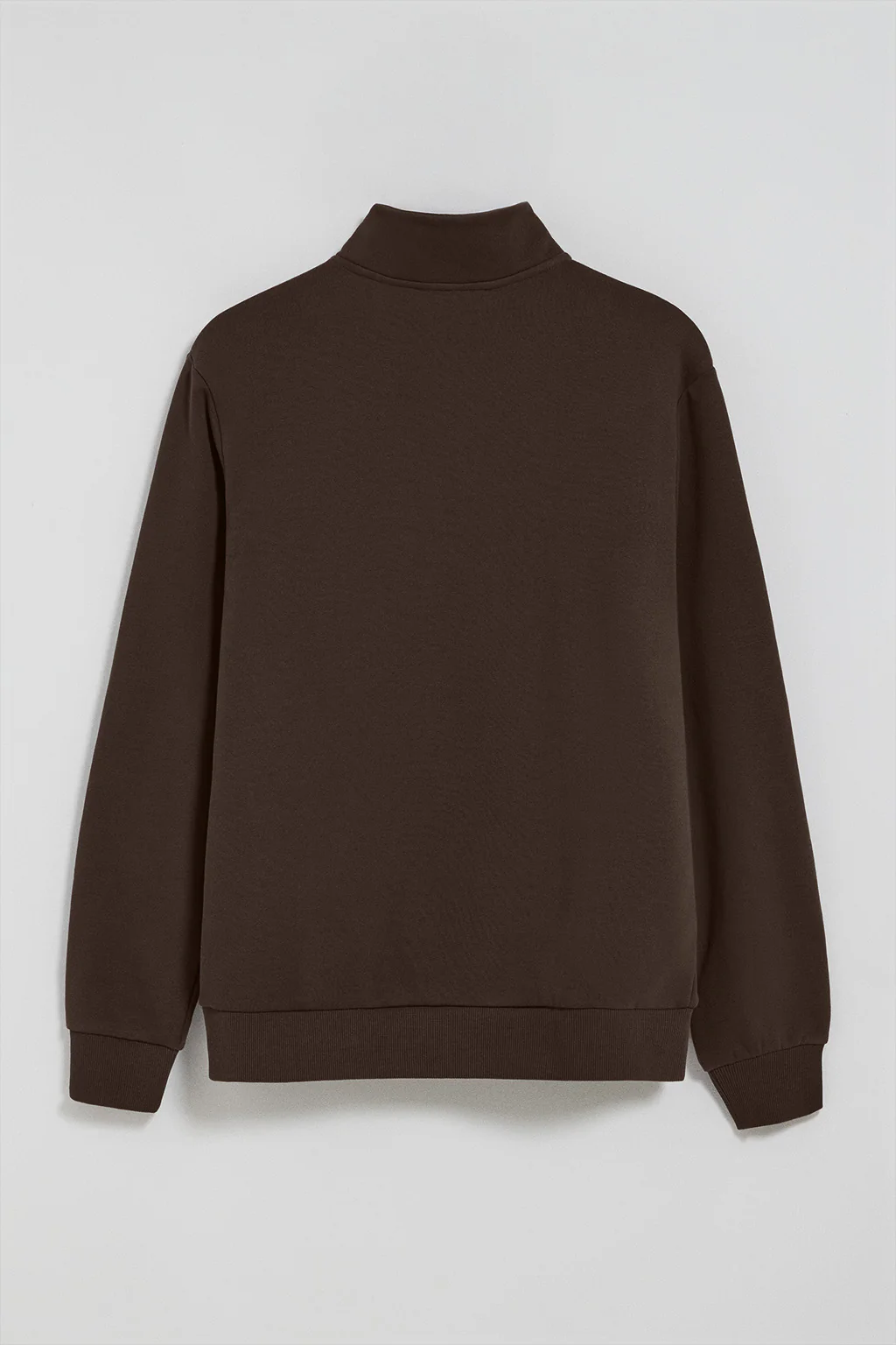 Brown half-zip sweatshirt with Rigby Go embroidered logo - Image 6