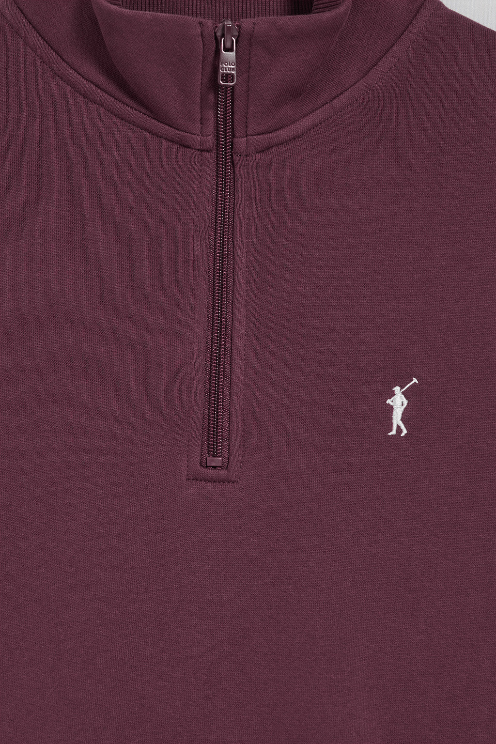 Plum half-zip sweatshirt with Rigby Go embroidered logo - Image 6