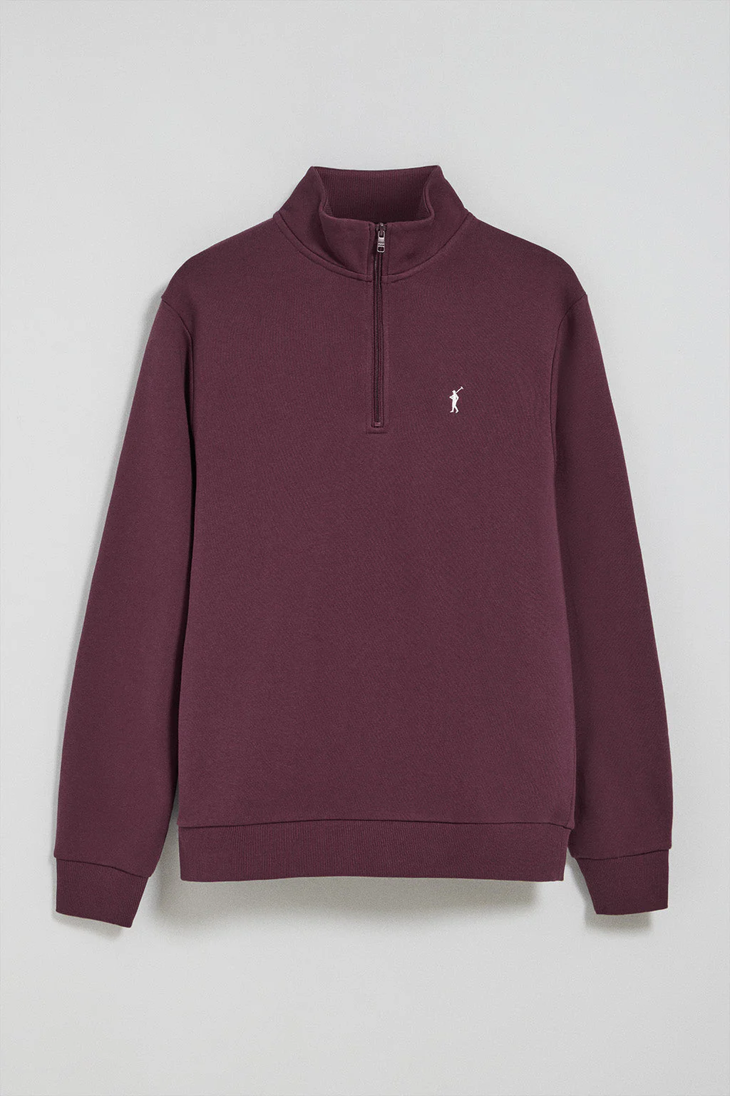 Plum half-zip sweatshirt with Rigby Go embroidered logo - Image 8