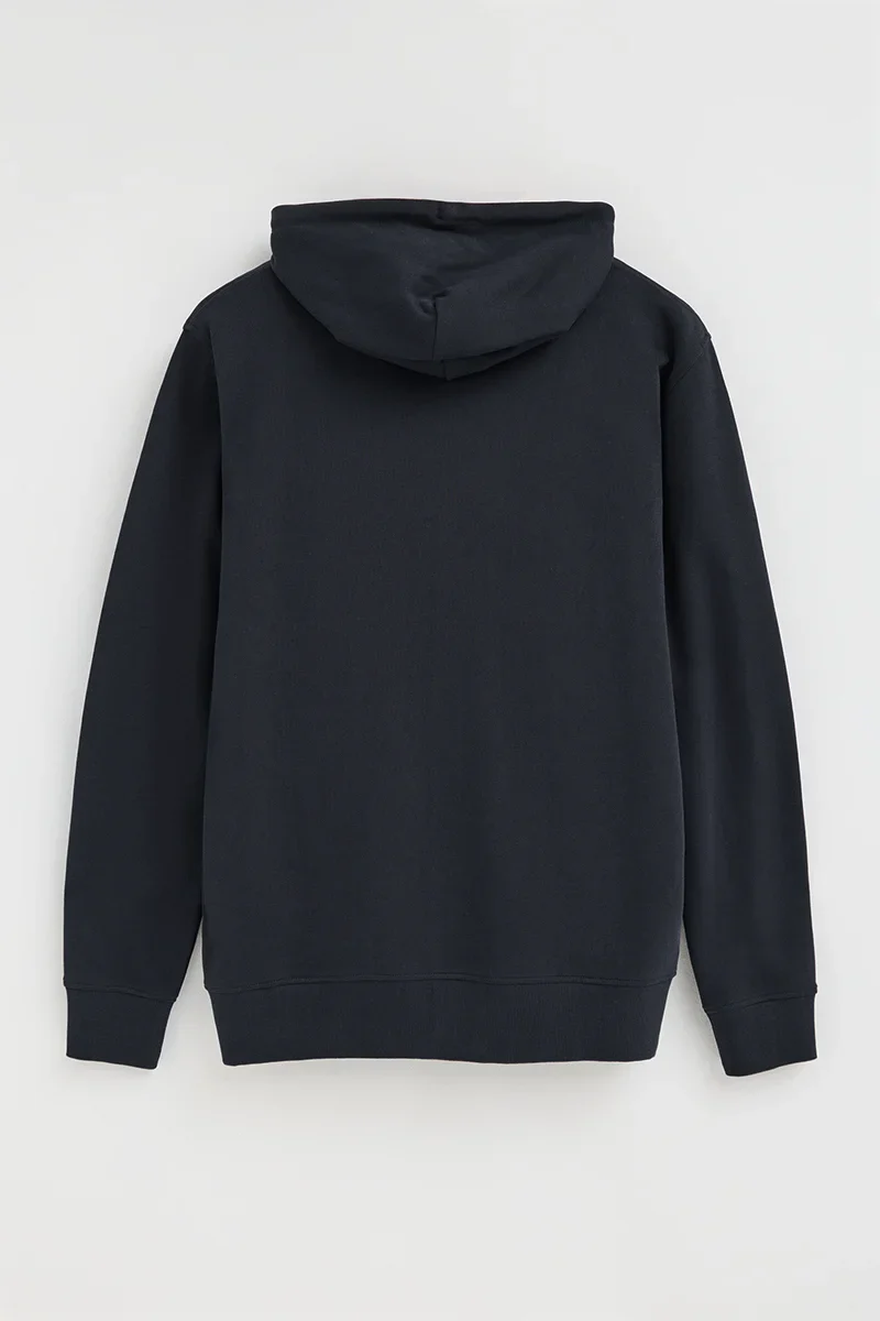 Navy-blue zipped hoodie with Rigby Go embroidered logo - Image 7