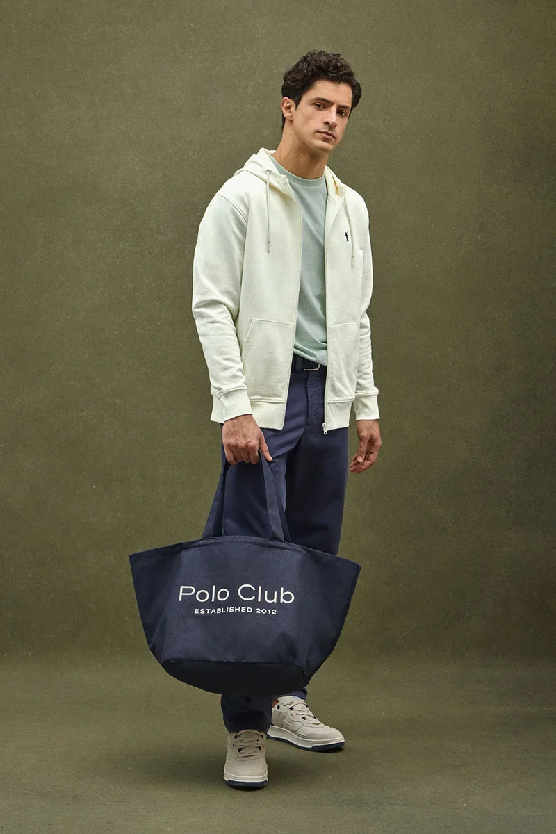 Nude zipped hoodie with Rigby Go embroidered logo - Image 2