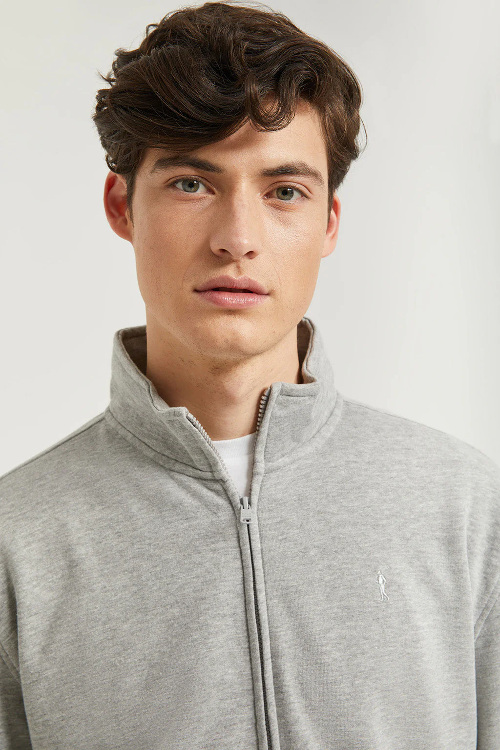 Grey-vigore high-neck open sweatshirt with Rigby Go logo - Image 4