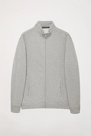 Grey-vigore high-neck open sweatshirt with Rigby Go logo - Image 7