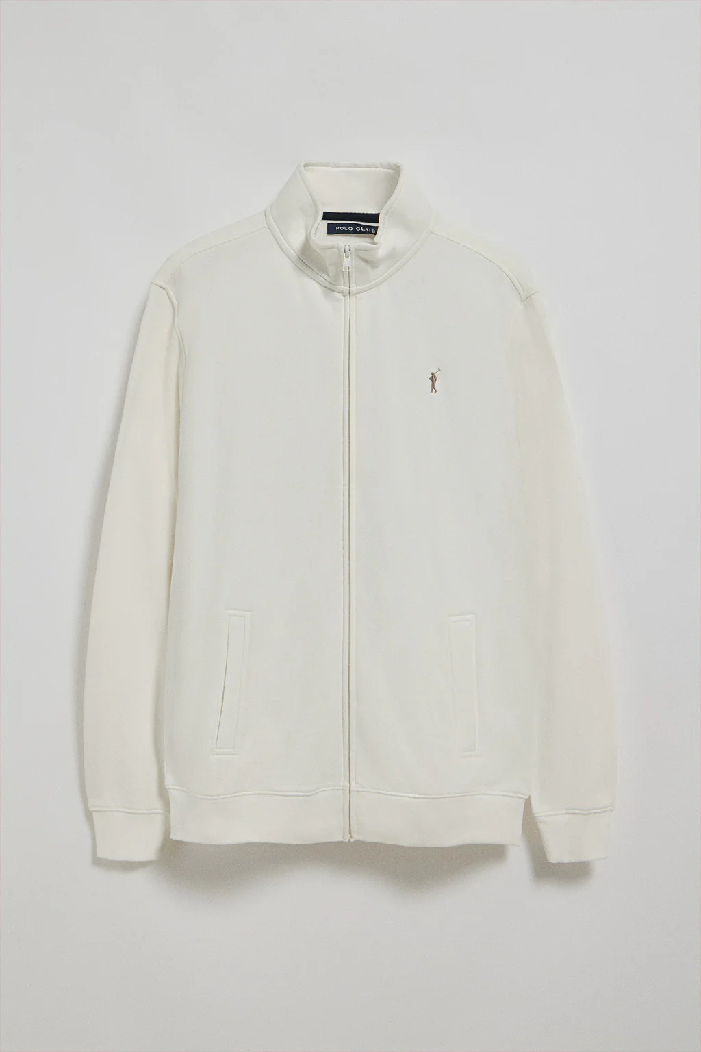 Beige high-neck zip sweatshirt with Rigby Go logo - Image 4