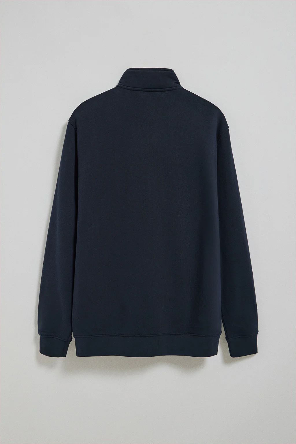 Navy-blue high-neck zip sweatshirt with Rigby Go logo - Image 2