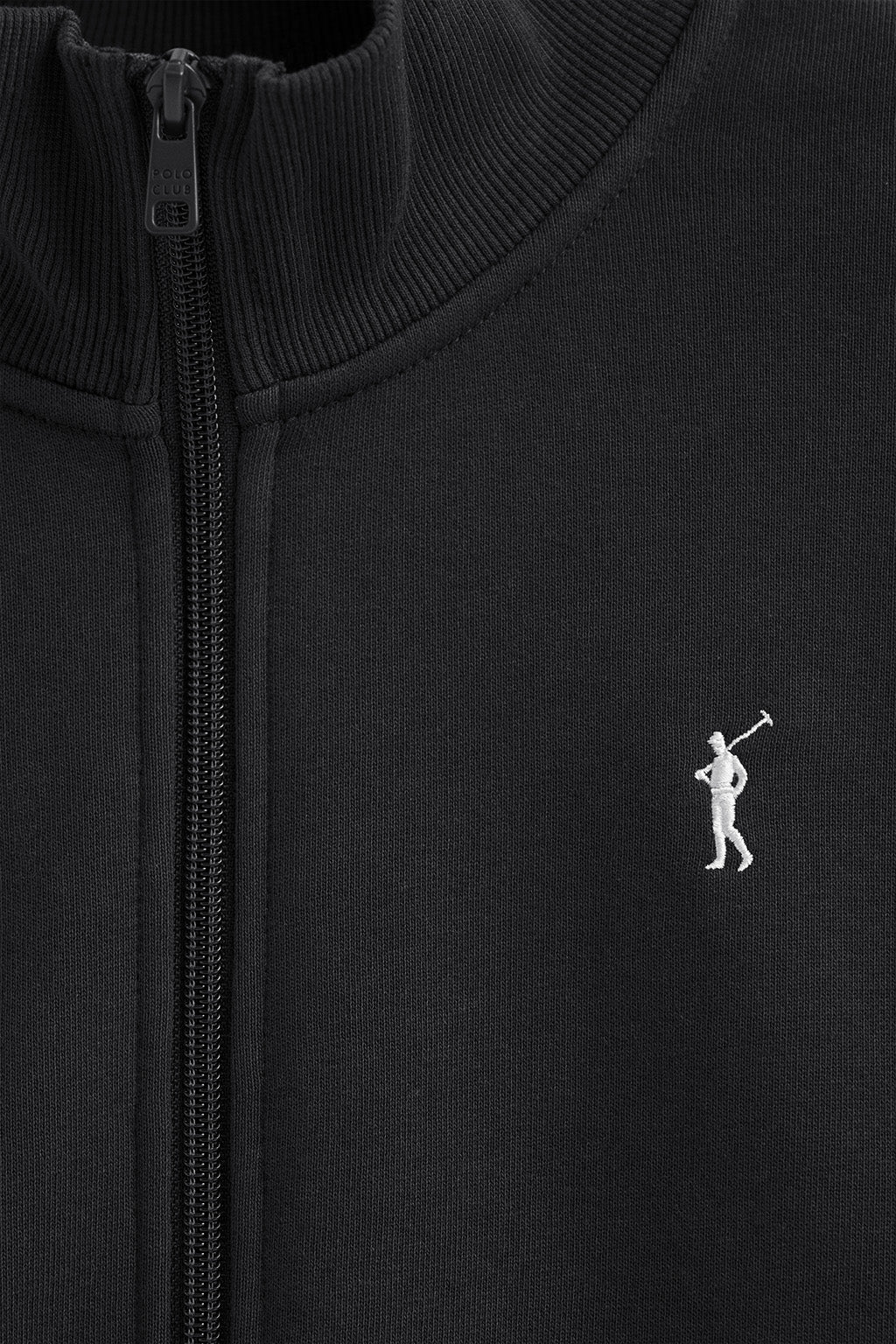 Black high-neck sweatshirt with zip and Rigby Go logo - Image 6
