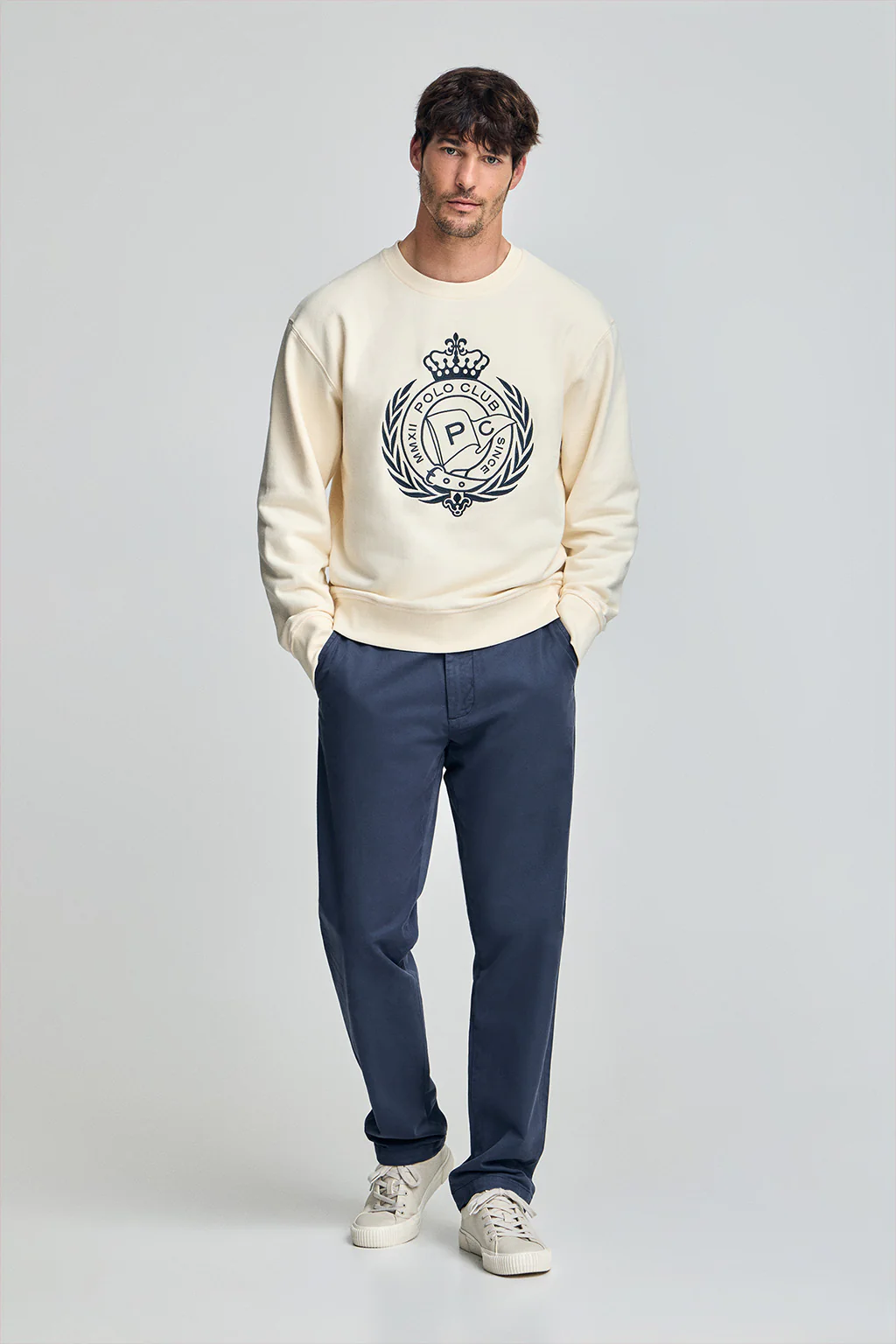 Nude sweatshirt Saddie with nautical embroidery - Image 4