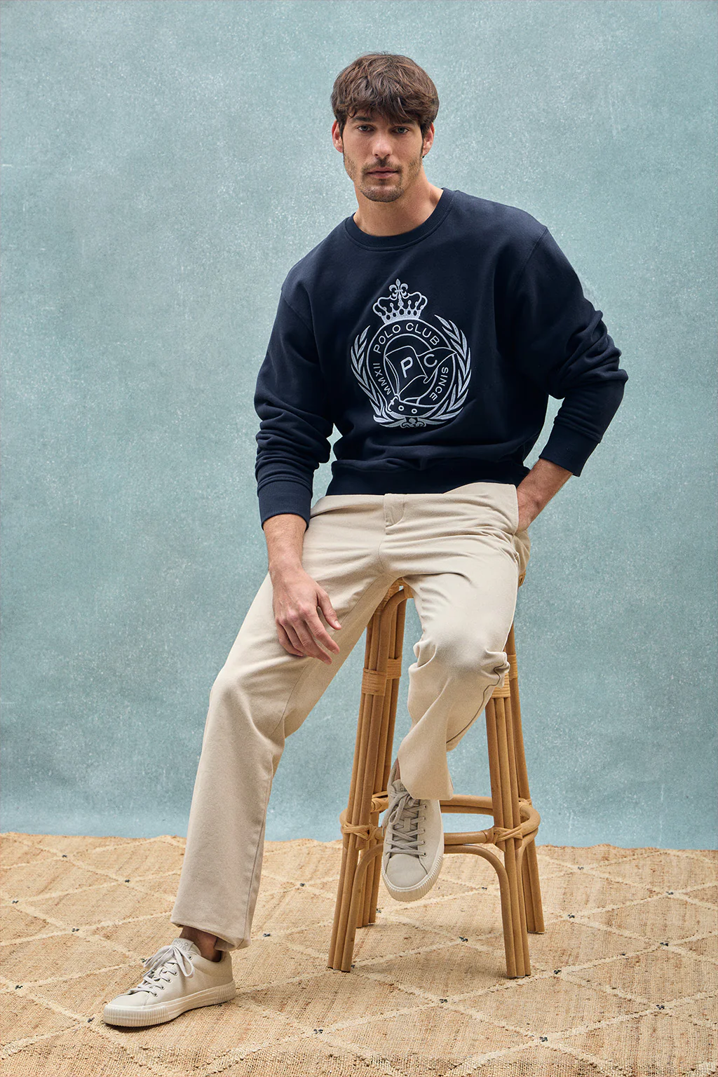 Navy-blue sweatshirt Saddie with nautical embroidery - Image 10