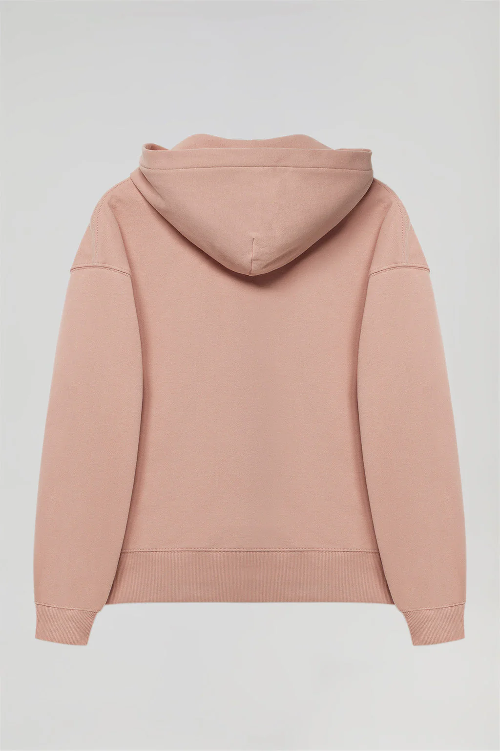 Pale-pink Minimal Polo Club hoodie with pockets - Image 10