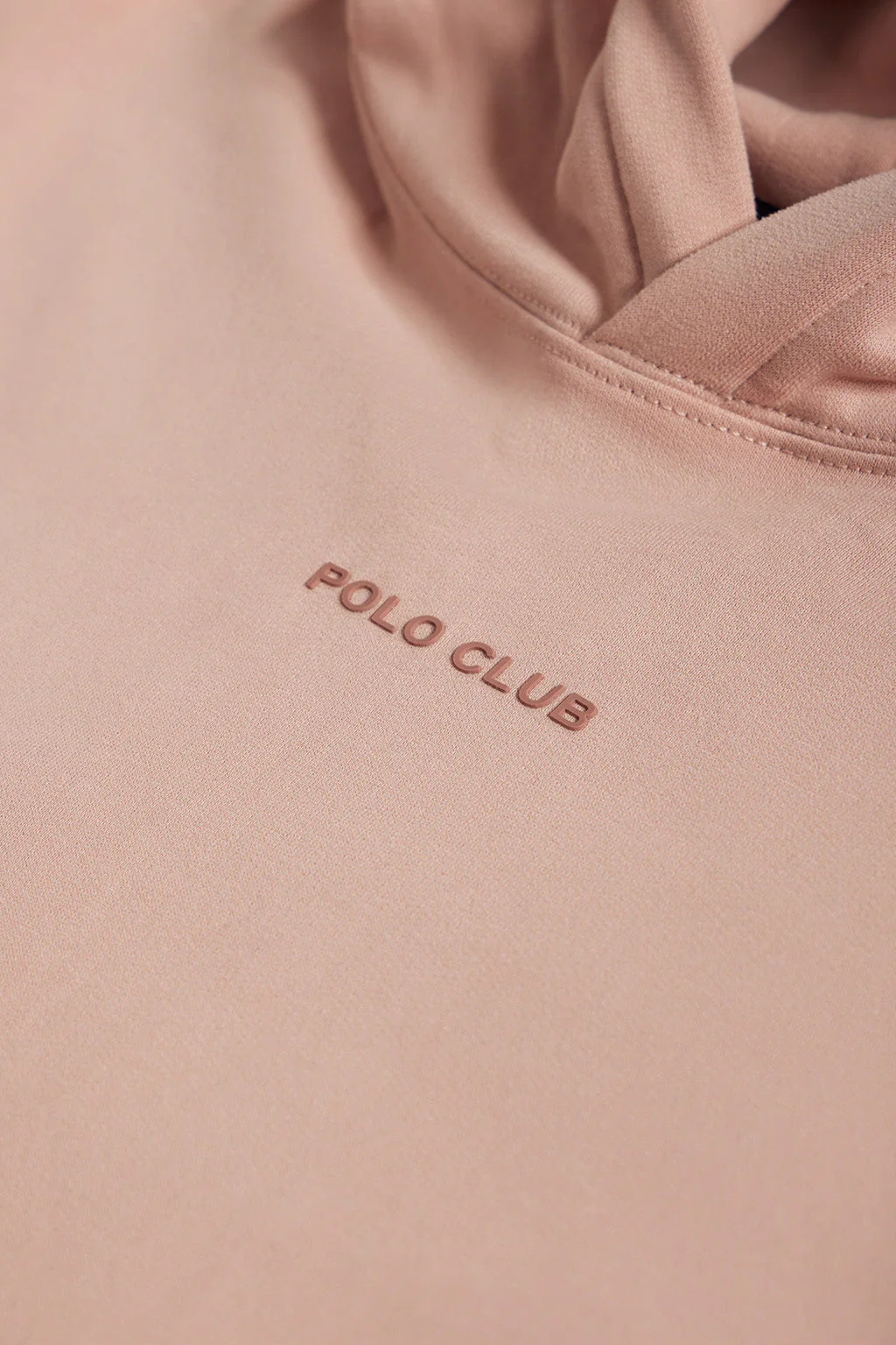 Pale-pink Minimal Polo Club hoodie with pockets - Image 8