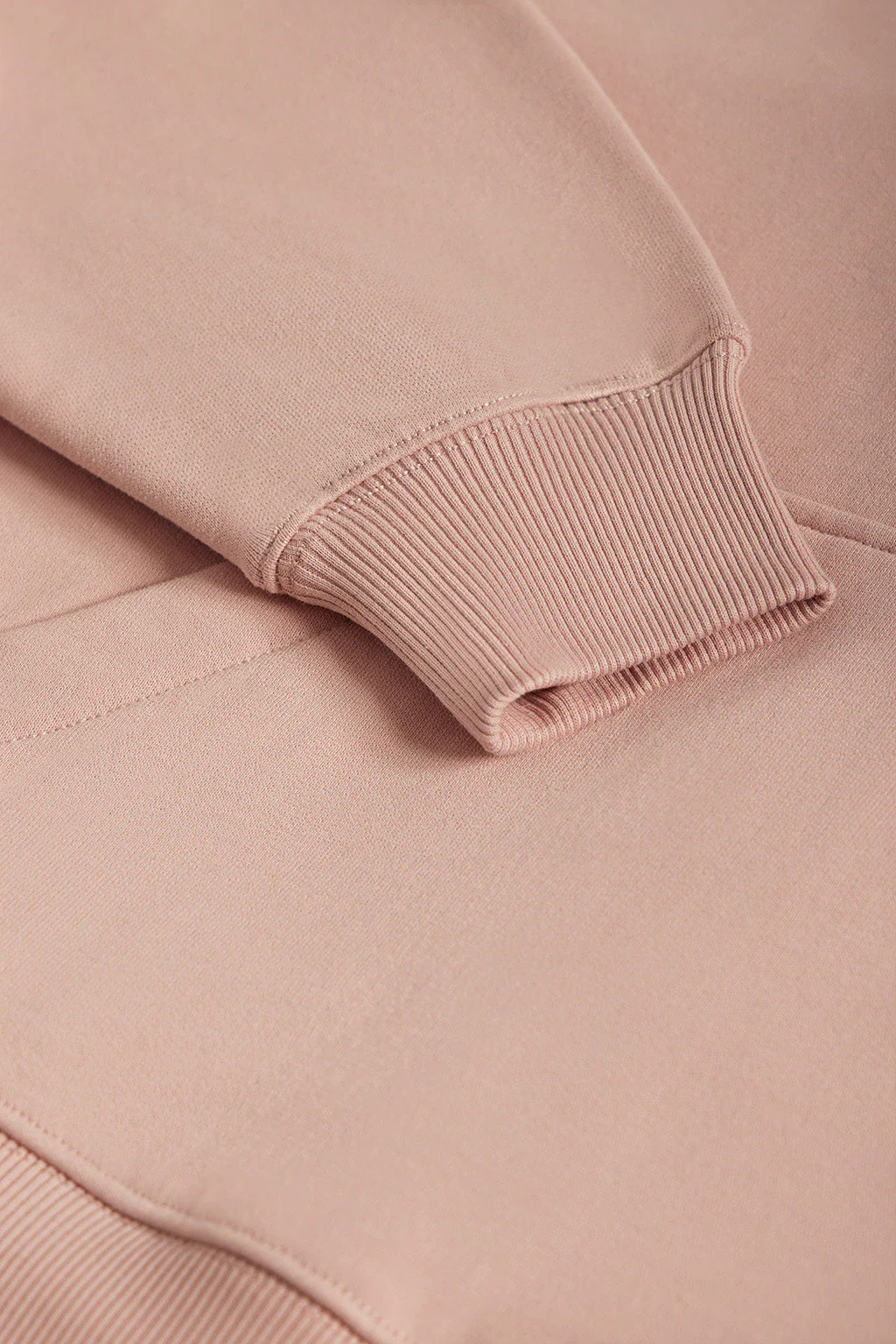 Pale-pink Minimal Polo Club hoodie with pockets - Image 9