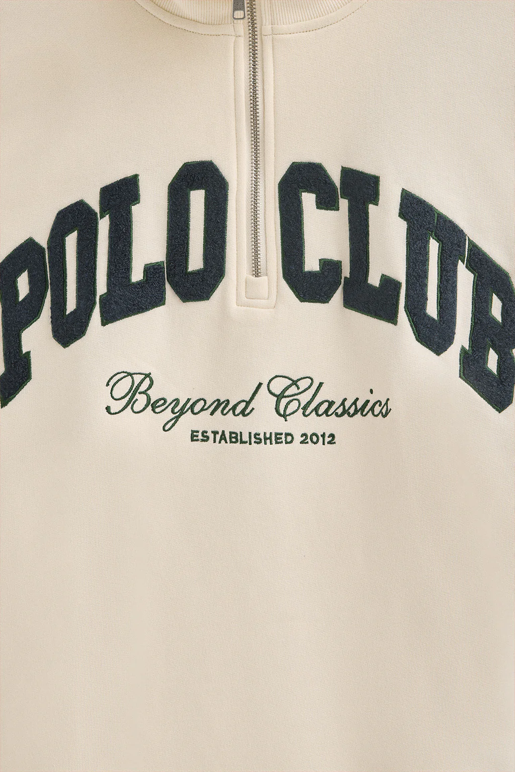 Nude half-zip sweatshirt with Established 2012 Polo Club logo - Image 7