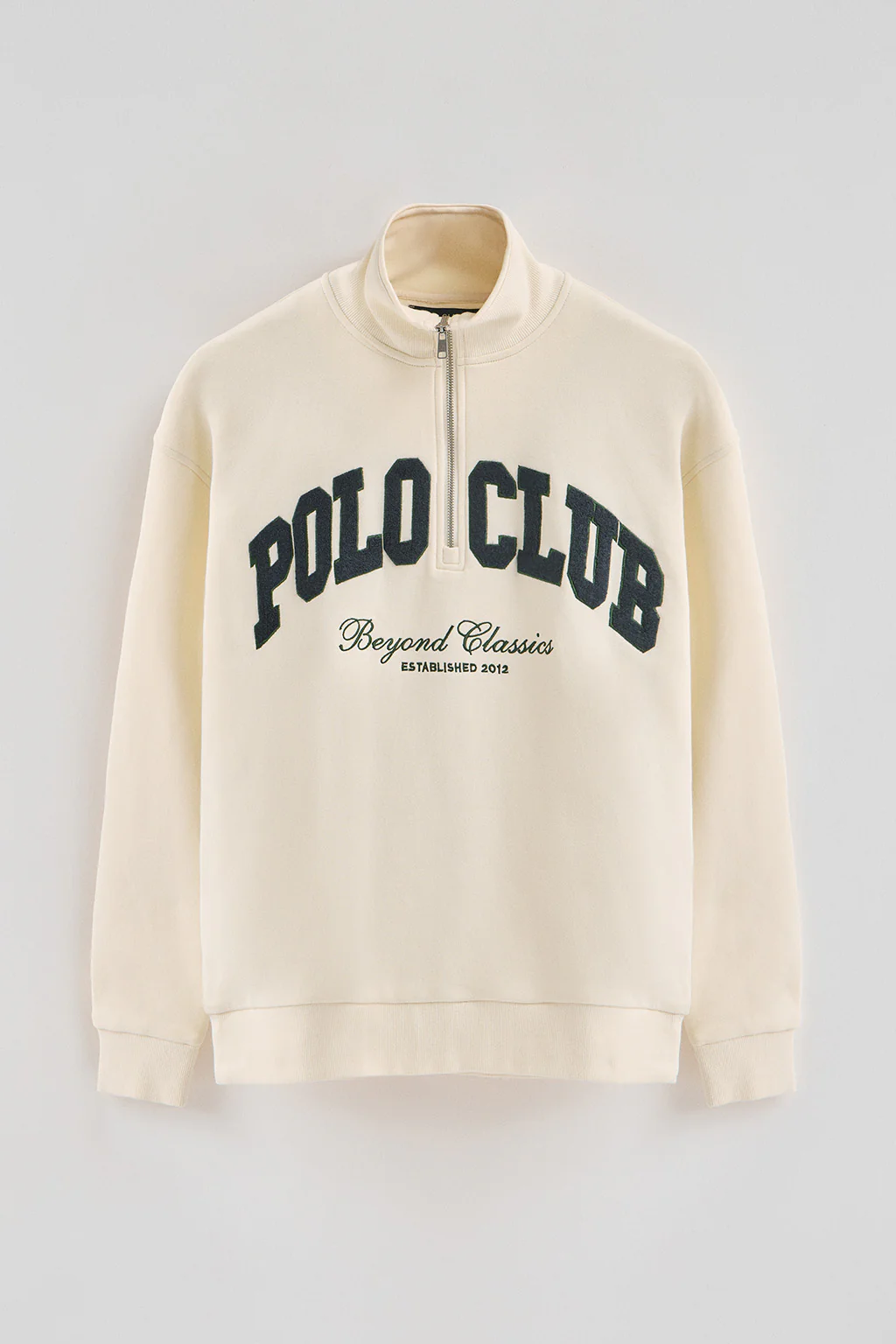 Nude half-zip sweatshirt with Established 2012 Polo Club logo - Image 9