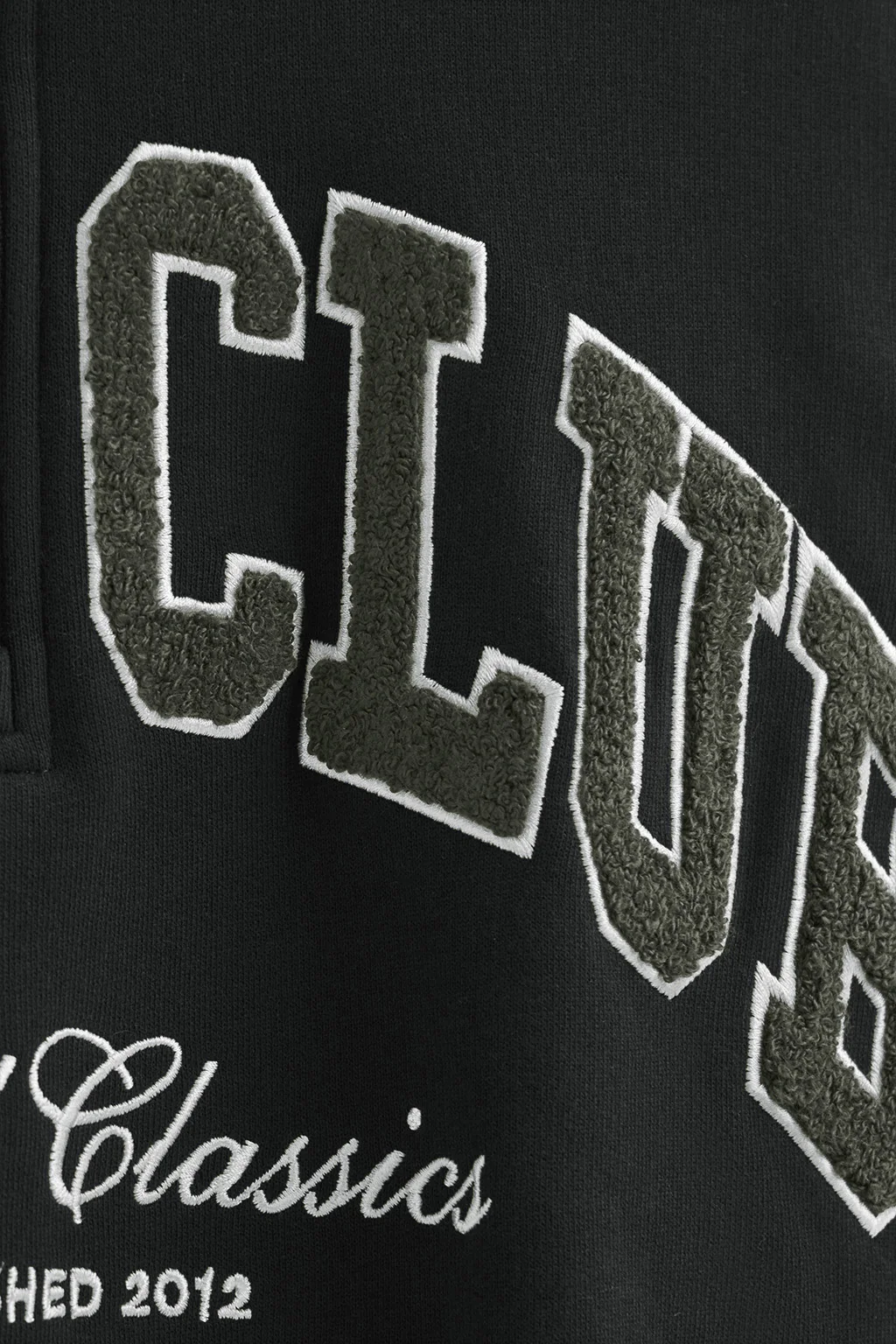 Black half-zip sweatshirt with Established 2012 Polo Club logo - Image 7