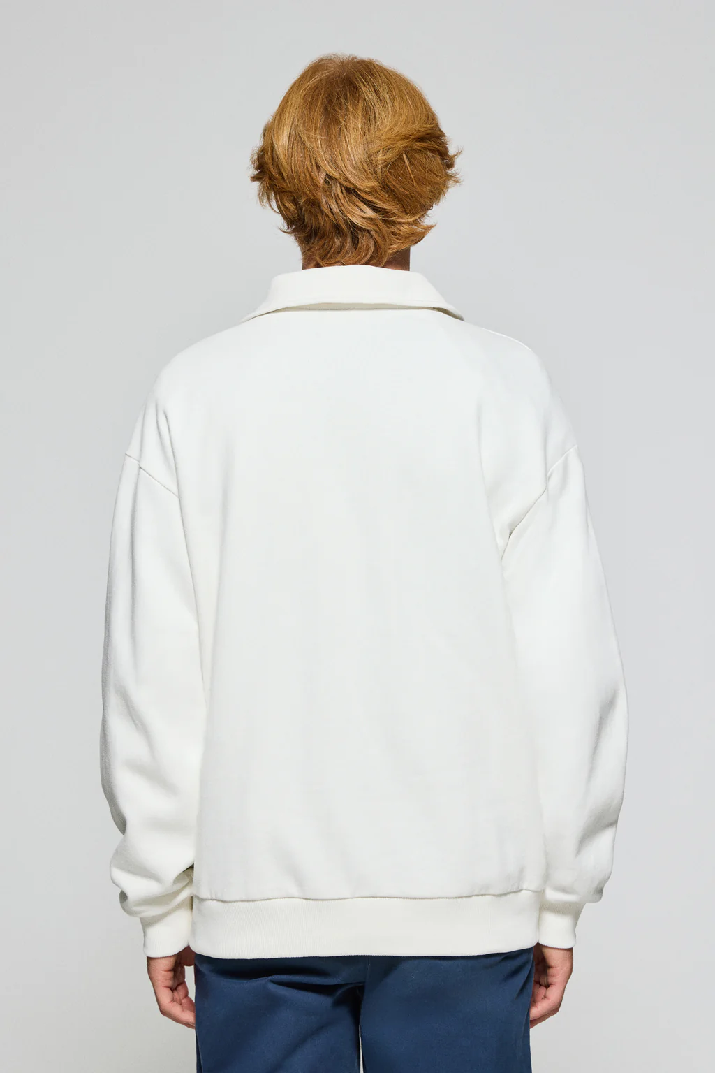 Beige half-zip sweatshirt Seldon with Polo Club graphic - Image 2