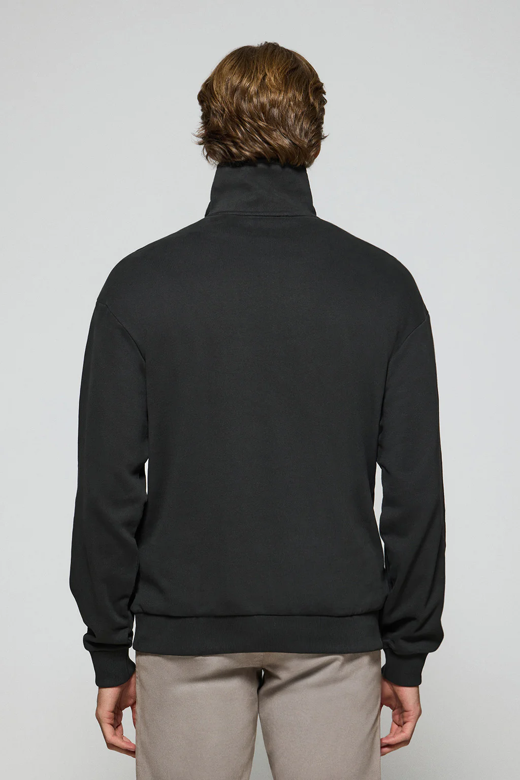 Black half-zip sweatshirt Seldon with Polo Club graphic - Image 2