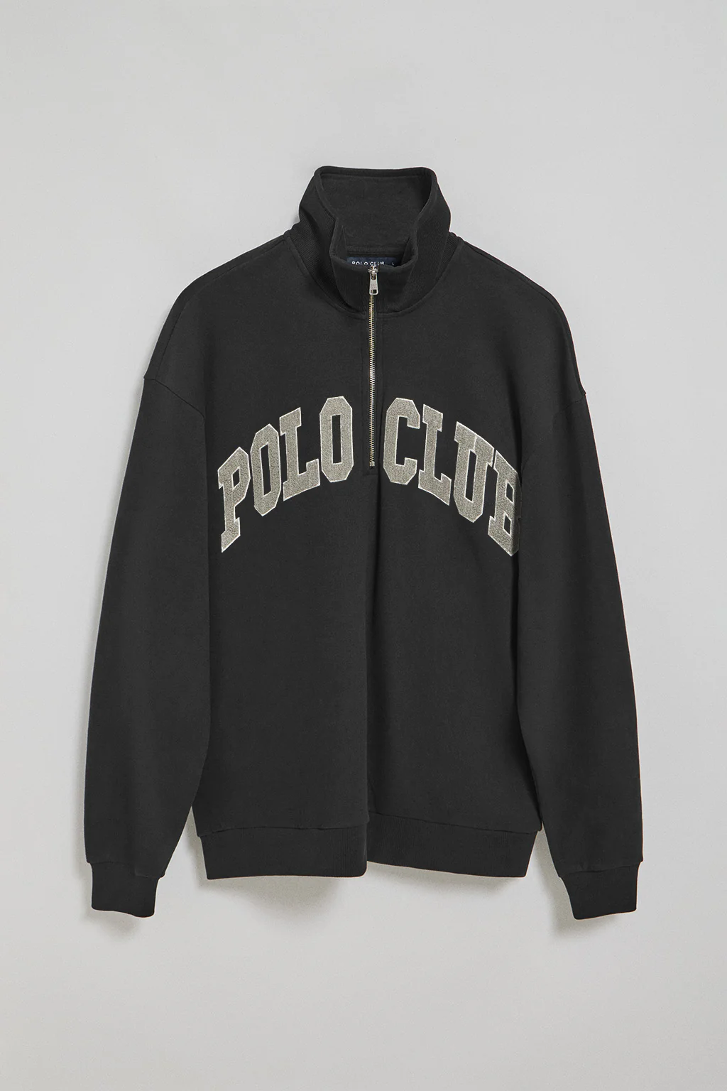 Black half-zip sweatshirt Seldon with Polo Club graphic - Image 5