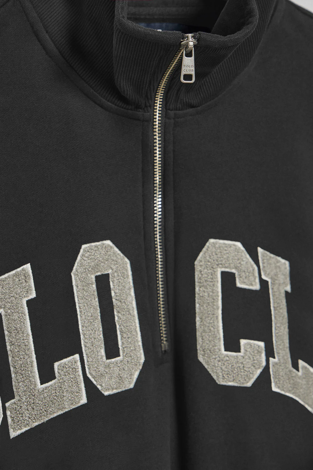Black half-zip sweatshirt Seldon with Polo Club graphic - Image 7