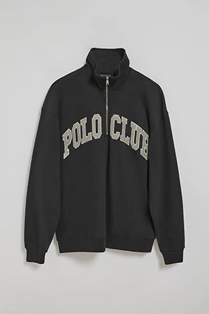 Black half-zip sweatshirt Seldon with Polo Club graphic - Image 9