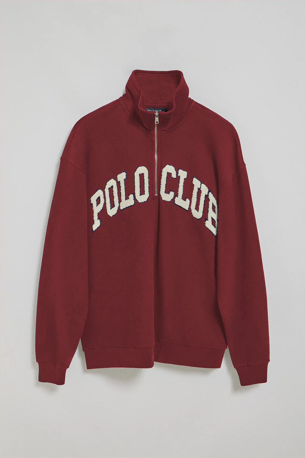 Maroon half-zip sweatshirt Seldon with Polo Club graphic - Image 6