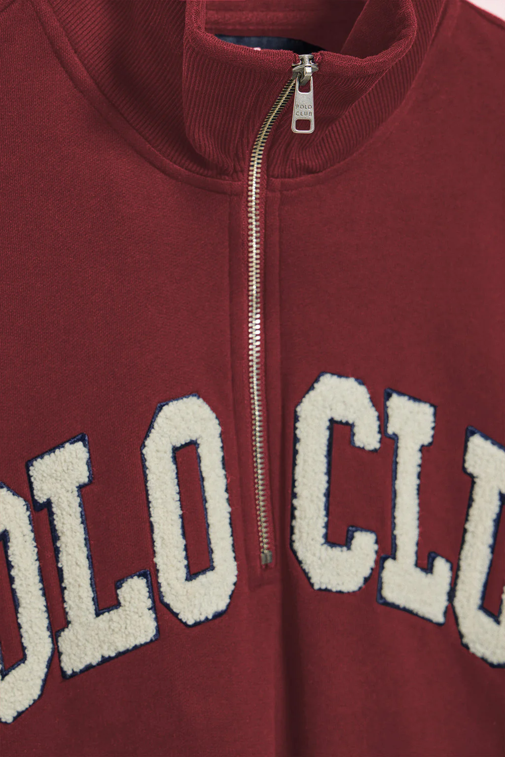 Maroon half-zip sweatshirt Seldon with Polo Club graphic - Image 8