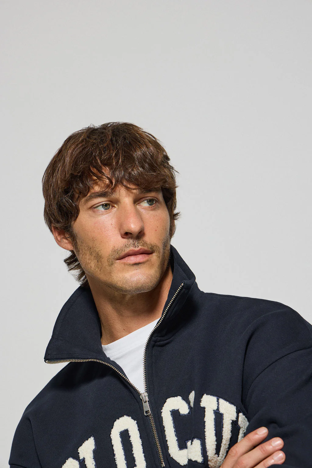 Navy-blue half-zip sweatshirt Seldon with Polo Club graphic - Image 2