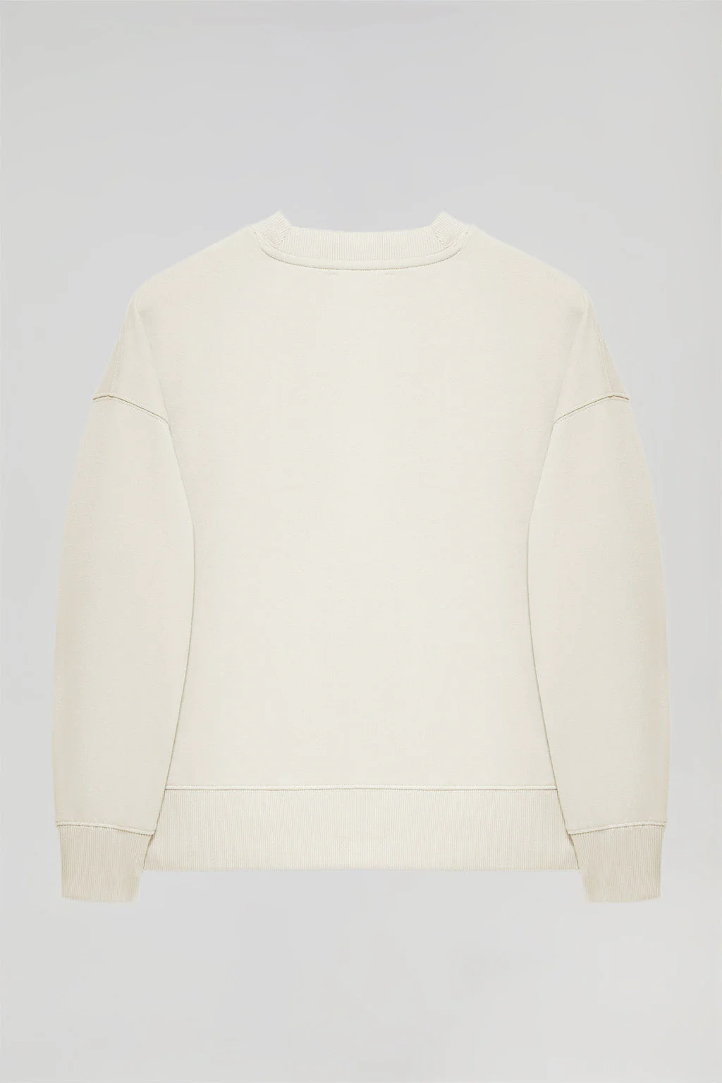 Beige Minimal Polo Club basic sweatshirt with round neck - Image 11