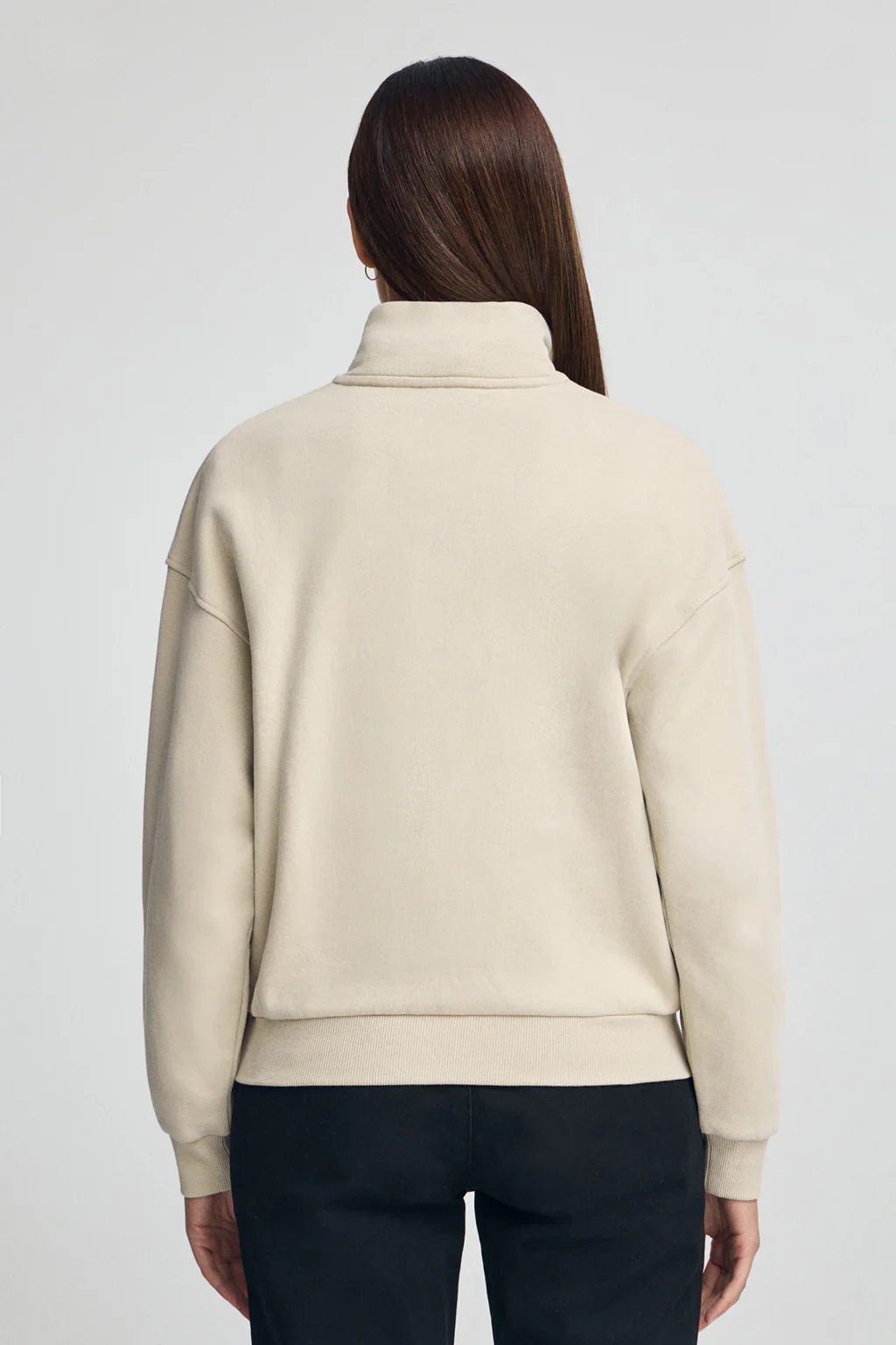 Denim-blue half-zip sweatshirt with high neck and Polo Club logo - Image 5