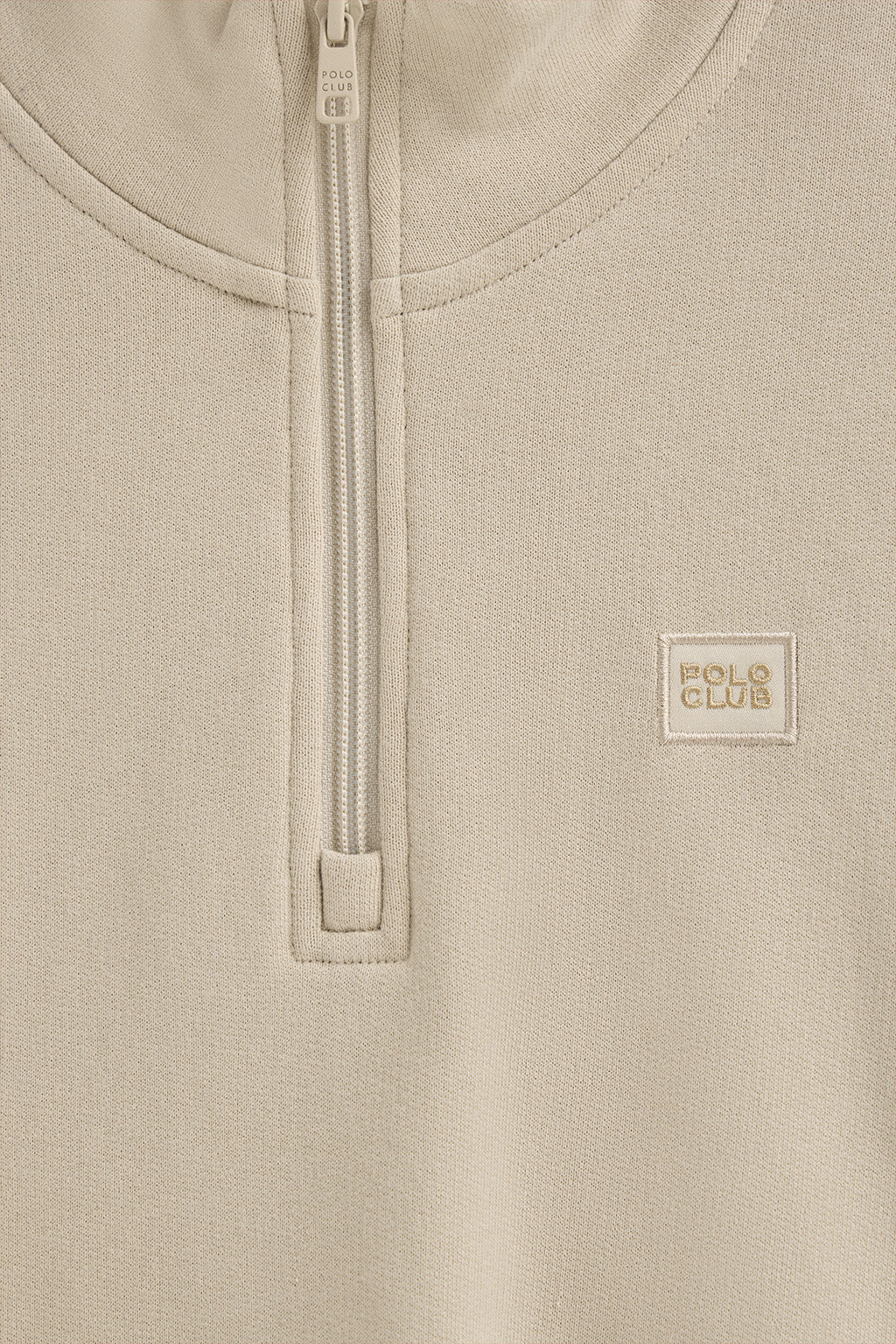 Denim-blue half-zip sweatshirt with high neck and Polo Club logo - Image 7