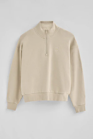 Denim-blue half-zip sweatshirt with high neck and Polo Club logo - Image 9