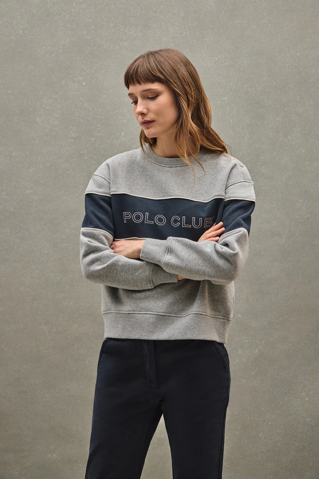Grey-marl boxy-fit with Polo Club logo - Image 3