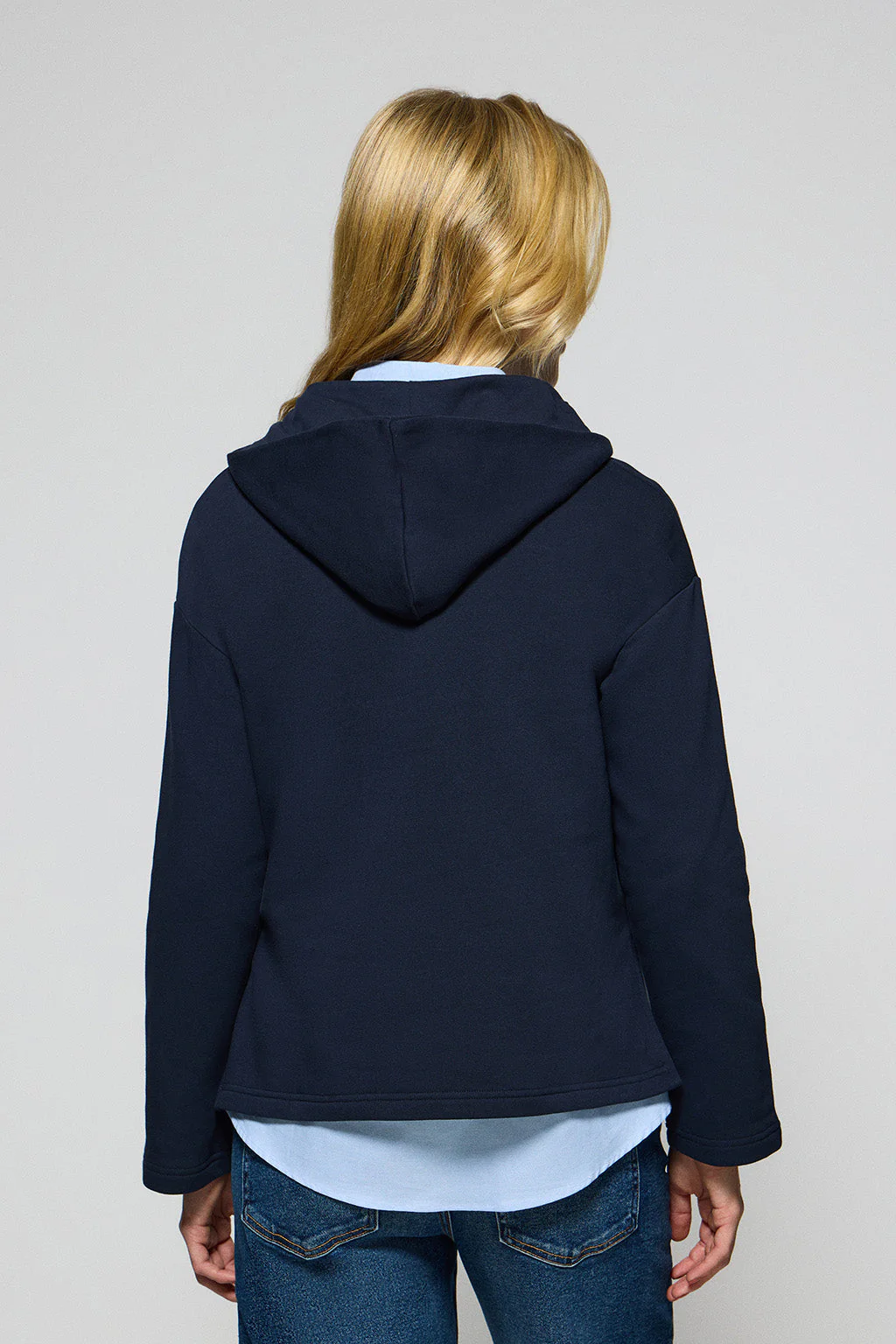 Blue zipped hoodie Sinsajo with Rigby Go logo - Image 4