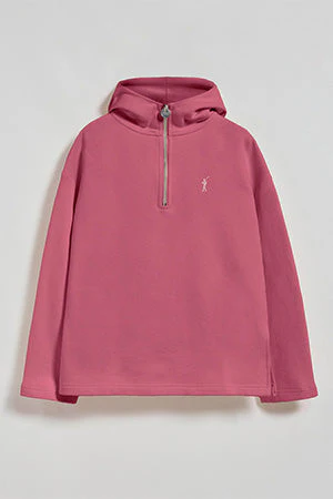 Wine-pink zipped hoodie Sinsajo with Rigby Go logo - Image 8