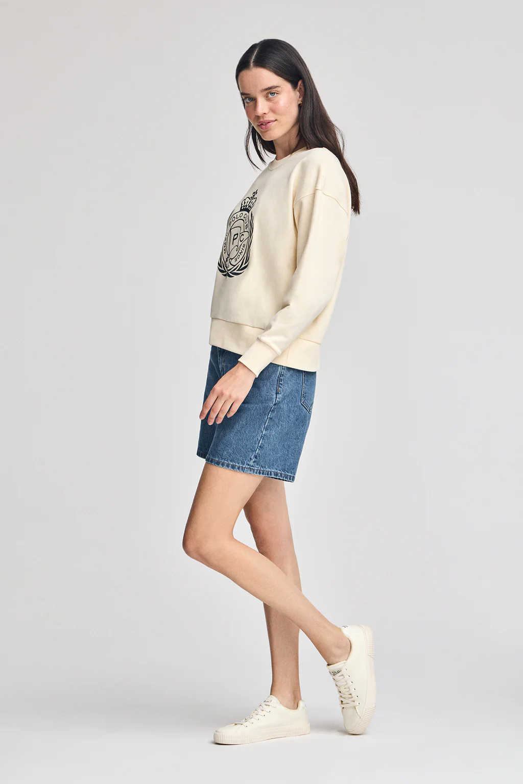 Nude sweatshirt Syren with nautical embroidery - Image 4