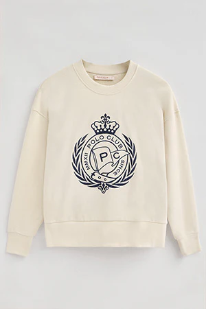 Nude sweatshirt Syren with nautical embroidery - Image 8