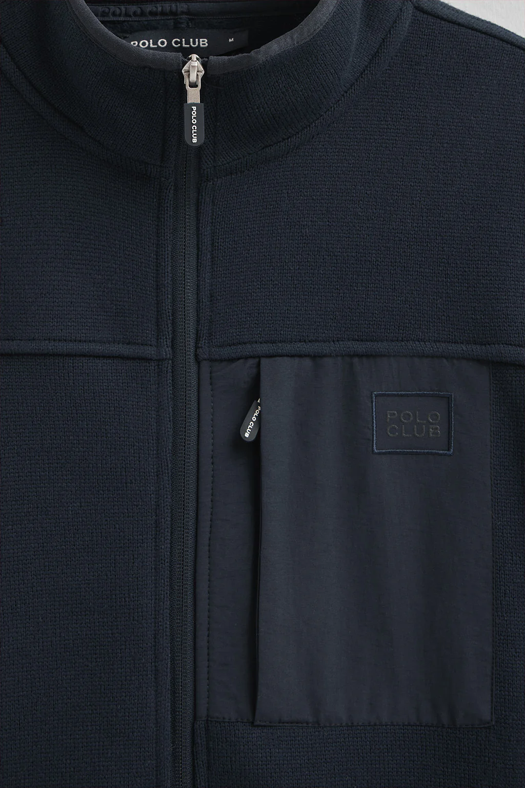 Navy-blue fleece sweatshirt with zip and Polo Club logo - Image 7
