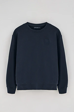 Navy-blue round-neck relaxed sweatshirt with Polo Club detail - Image 8