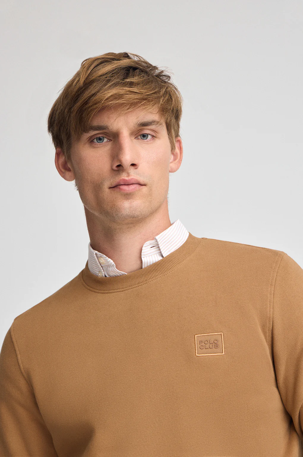 Camel relaxed-fit sweatshirt with Polo Club logo - Image 2