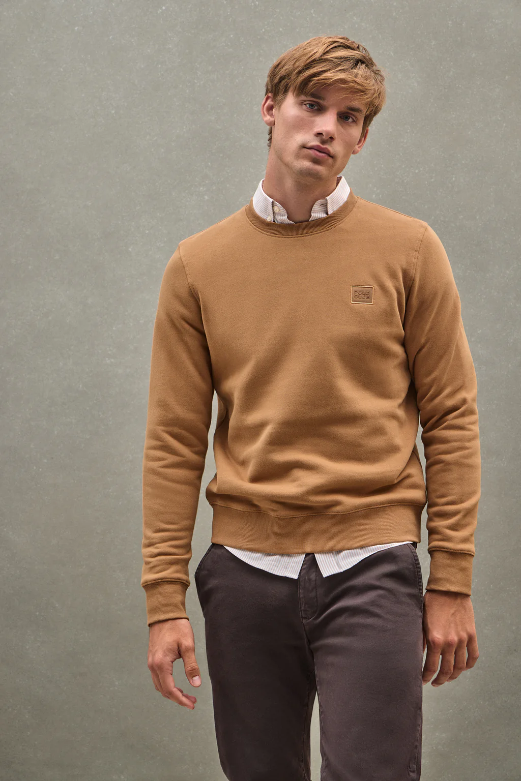 Camel relaxed-fit sweatshirt with Polo Club logo - Image 3
