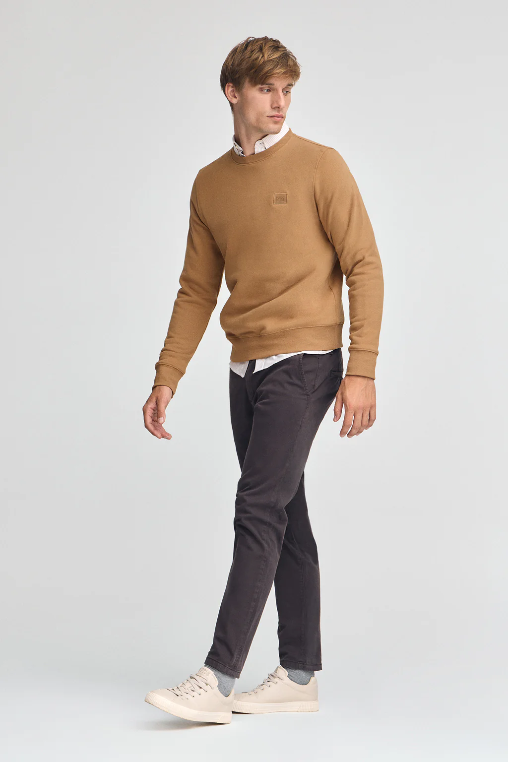 Camel relaxed-fit sweatshirt with Polo Club logo - Image 4
