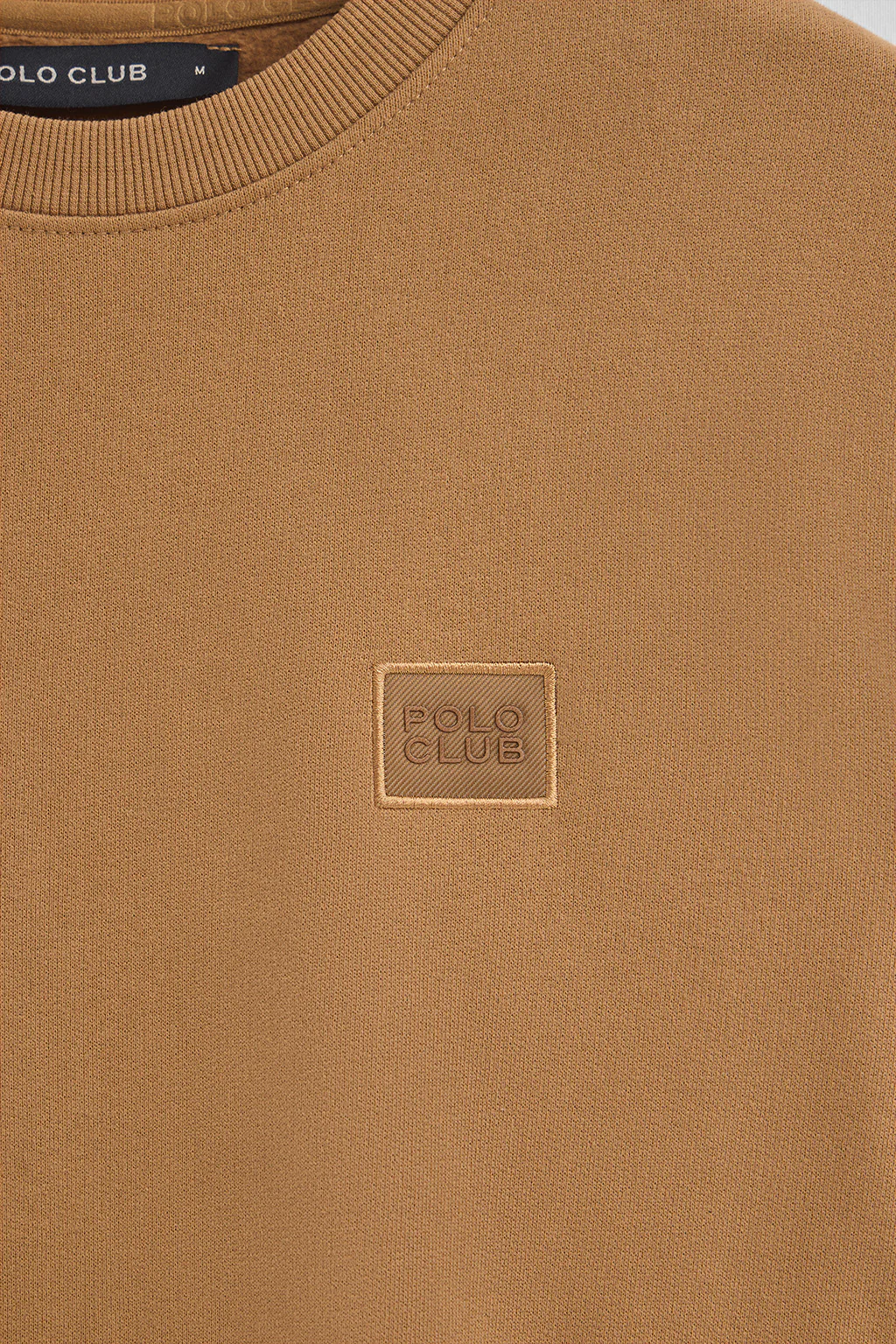 Camel relaxed-fit sweatshirt with Polo Club logo - Image 7