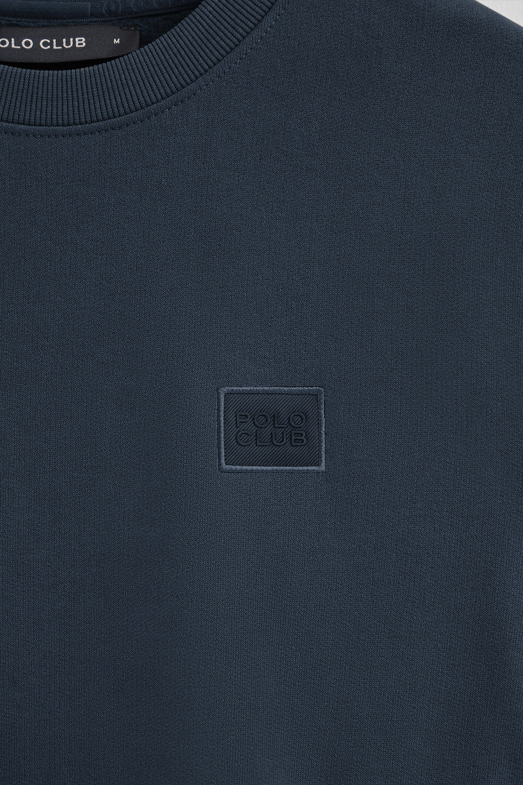 Navy-blue relaxed-fit sweatshirt with Polo Club logo - Image 7